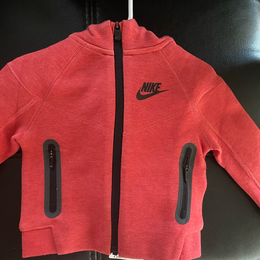 Nike Crimson Hoodie with Black Logo